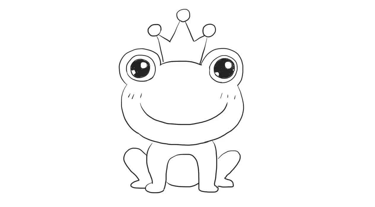 青蛙的简笔画 简笔画青蛙头像怎么画