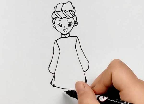 禄星简笔画怎么画 眀星简笔画