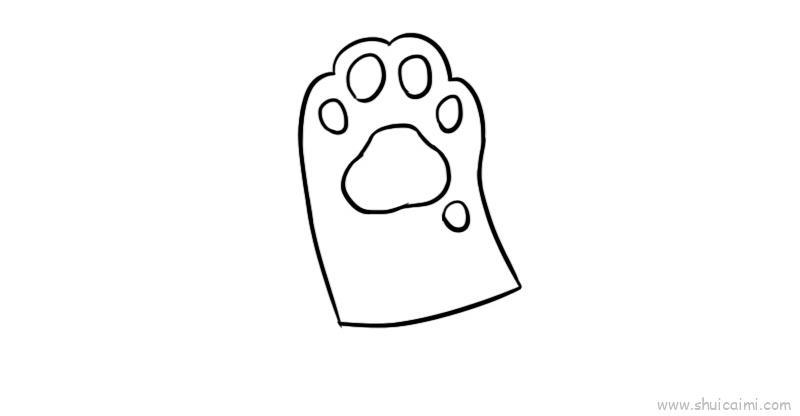 猫爪儿童画怎么画 猫爪简笔画顺序
