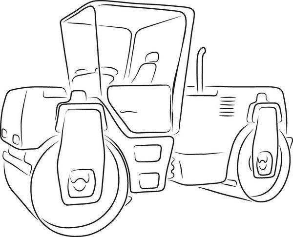 压路机简笔画 压路机简笔画儿童画