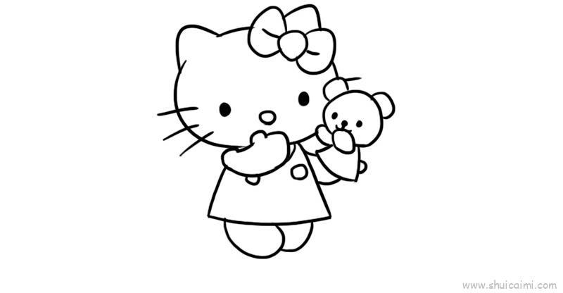 Kt猫儿童画怎么画 Kt猫简笔画图片