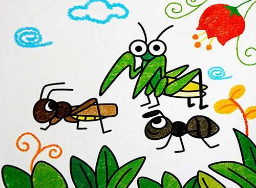 昆虫简笔画 昆虫简笔画大全带颜色