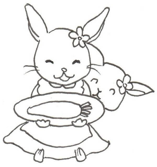 画小白兔简笔画 儿童画小白兔简笔画