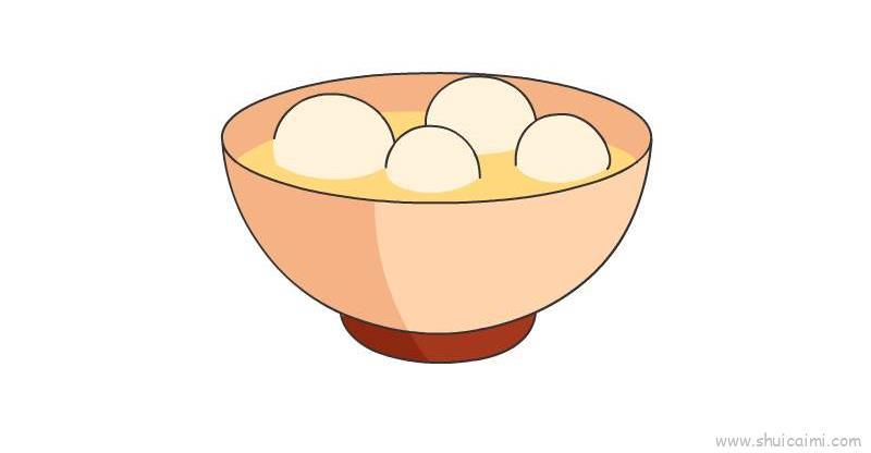 汤圆儿童画怎么画 汤圆简笔画图片