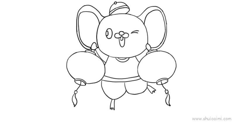新春老鼠儿童画怎么画 新春老鼠简笔画图片大全