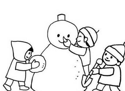 堆雪人简笔画图片大全 堆雪人简笔画图片大全大图