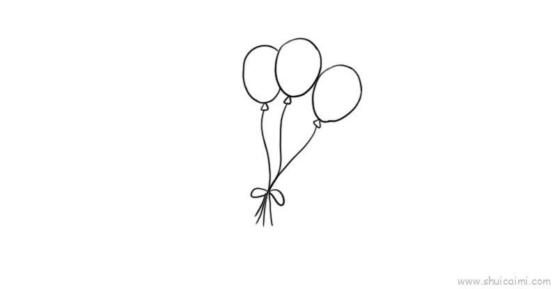 气球儿童画怎么画 气球简笔画顺序