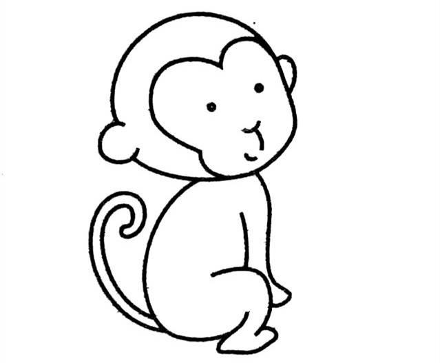 小猴子简笔画 小猴子简笔画幼儿园