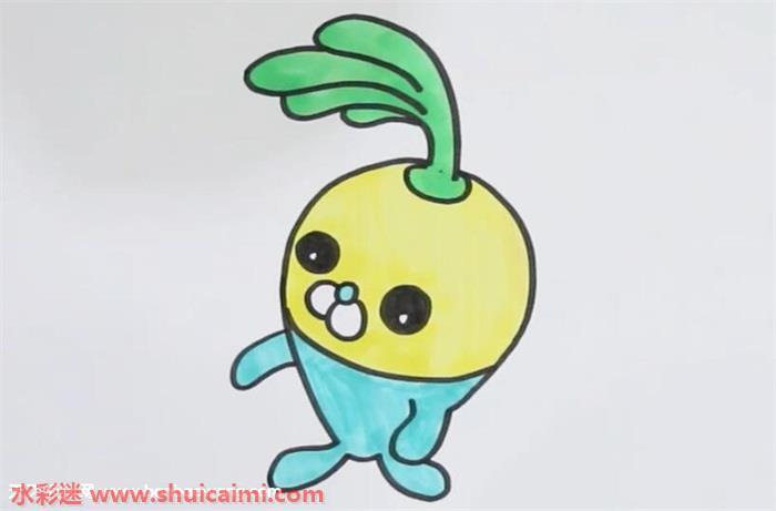 植物鱼小萝卜怎么画 植物鱼小萝卜简笔画图片大全