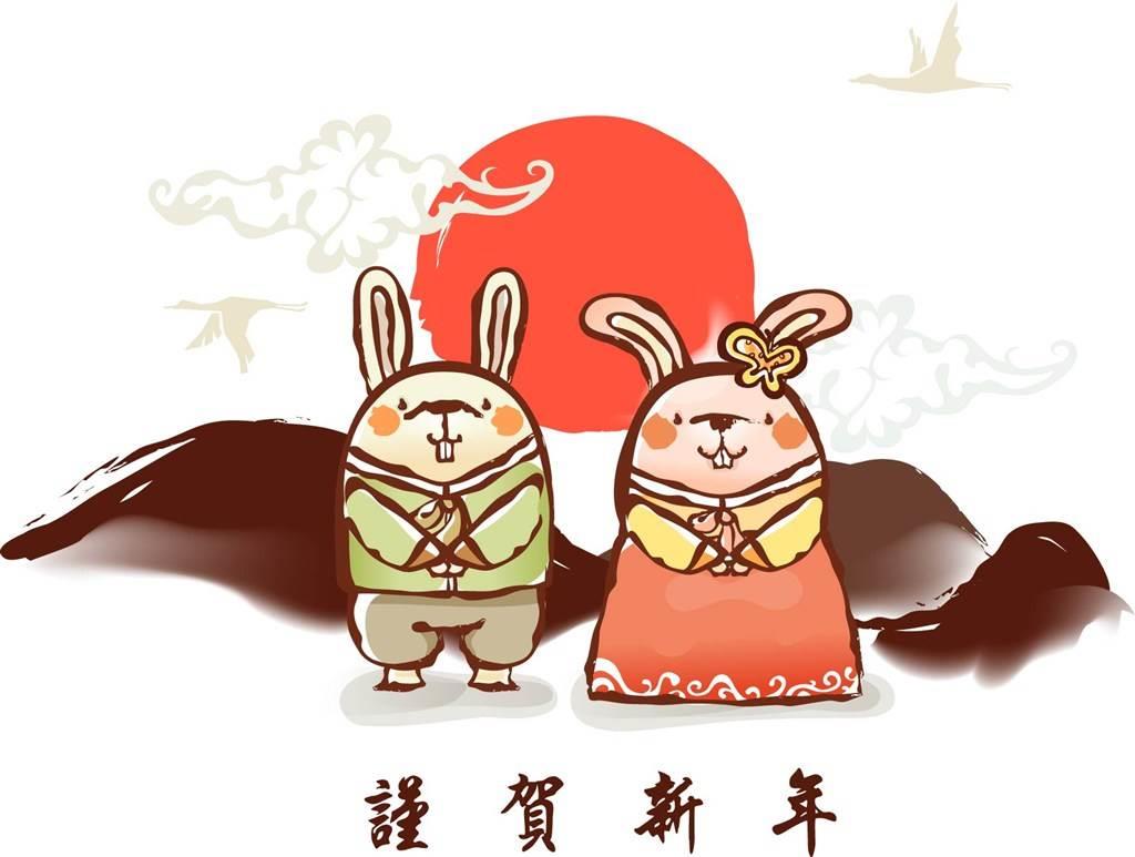 2023兔子拜年简笔画图片 小兔子拜年简笔画