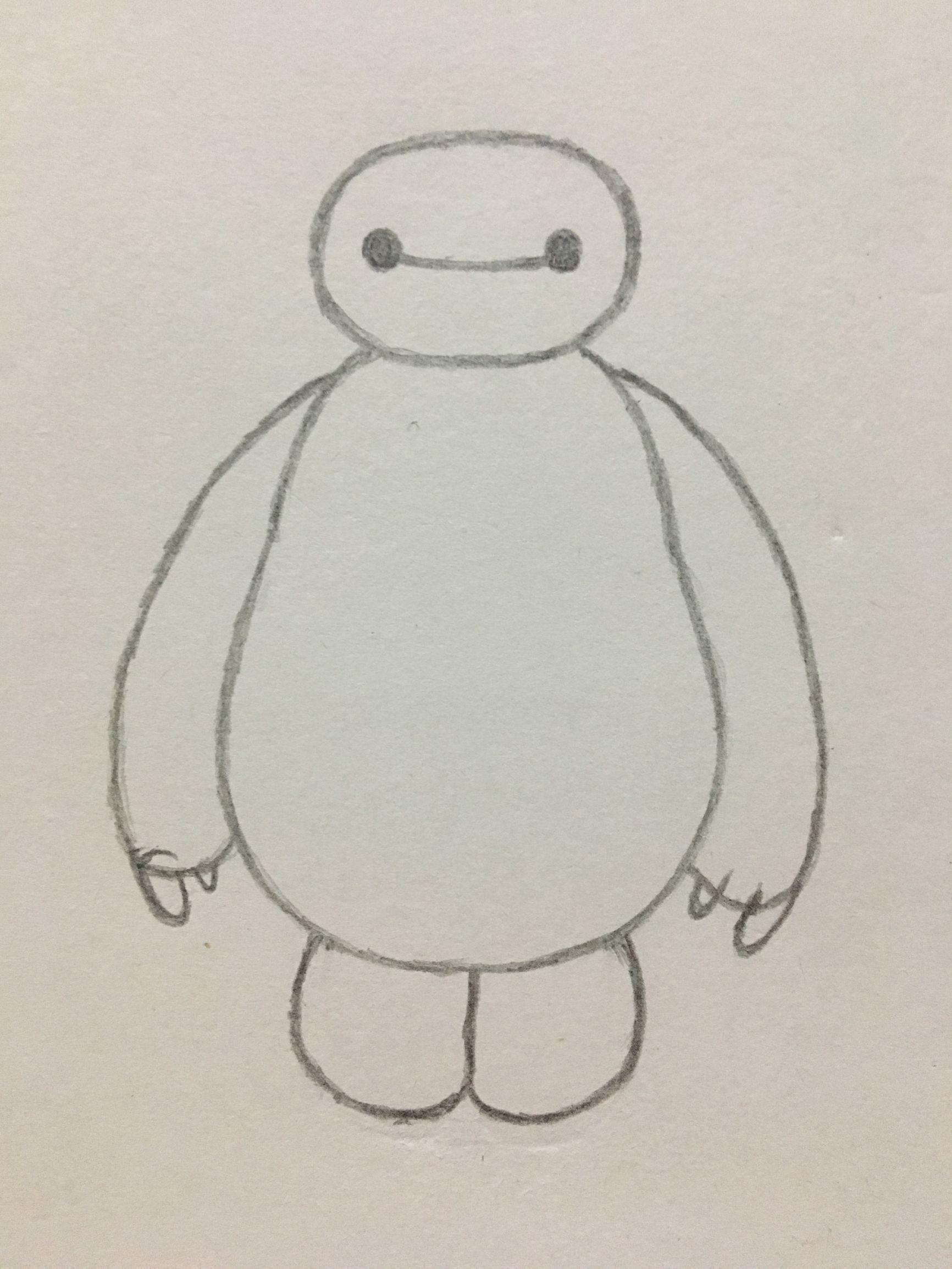 简笔画大白 简笔画大白医生抗疫大白怎么画