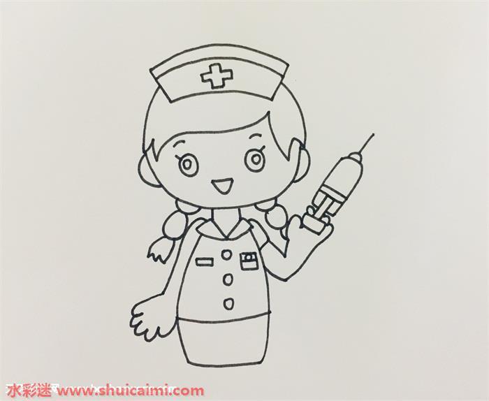 卡通护士怎么画 卡通护士简笔画步骤