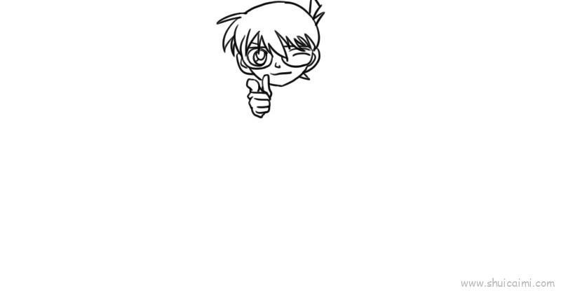 名侦探柯南儿童画怎么画 名侦探柯南简笔画步骤