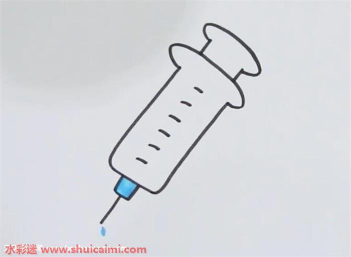 针筒注射器怎么画 针筒注射器简笔画步骤