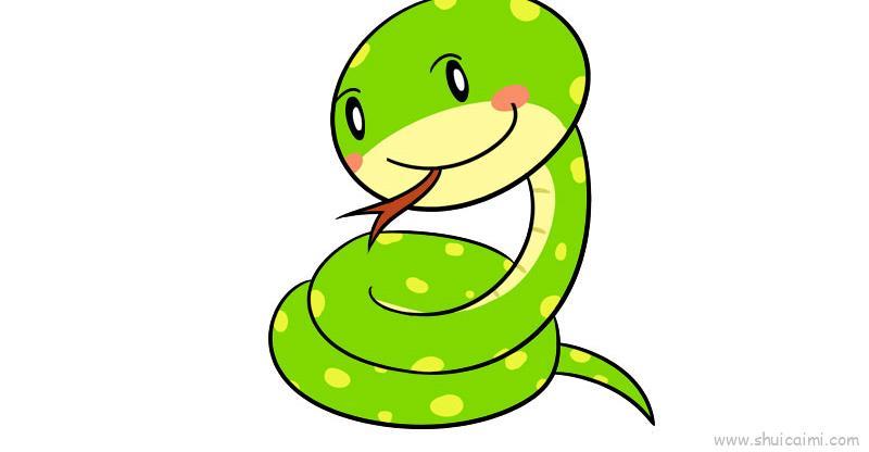 蛇儿童画怎么画 蛇简笔画步骤