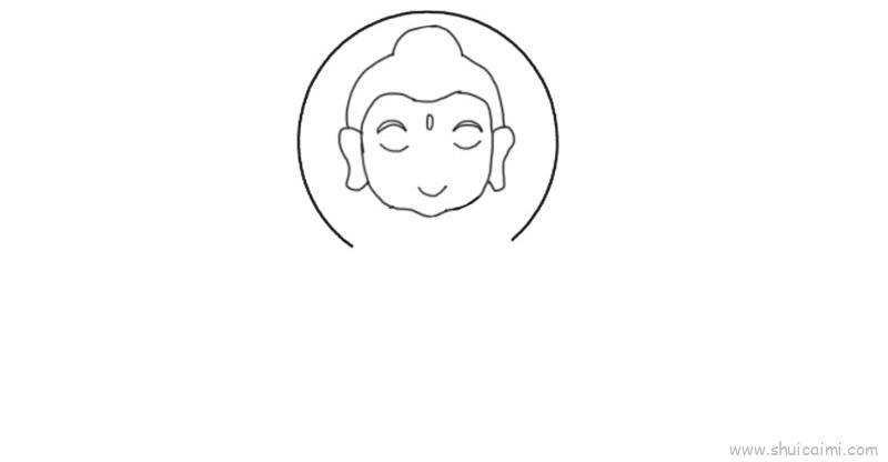 大佛儿童画怎么画 大佛简笔画顺序