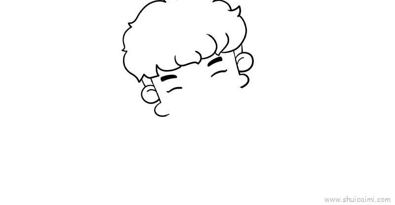 抱西瓜儿童画怎么画 抱西瓜简笔画图片