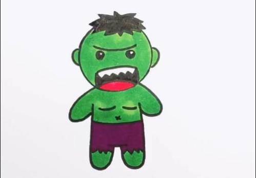 绿巨人简笔画 绿巨人简笔画图片