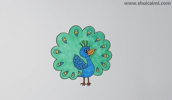 孔雀开屏简笔画怎么画 孔雀开屏简笔画步骤