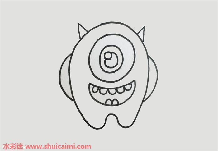 简单易学的可爱小怪兽简笔画教程