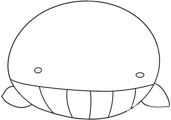 潜出水面的鲸鱼的简笔画怎么画 潜出水面的鲸鱼简笔画好看