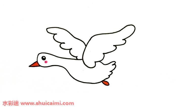 大雁怎么画 大雁简笔画简单彩色