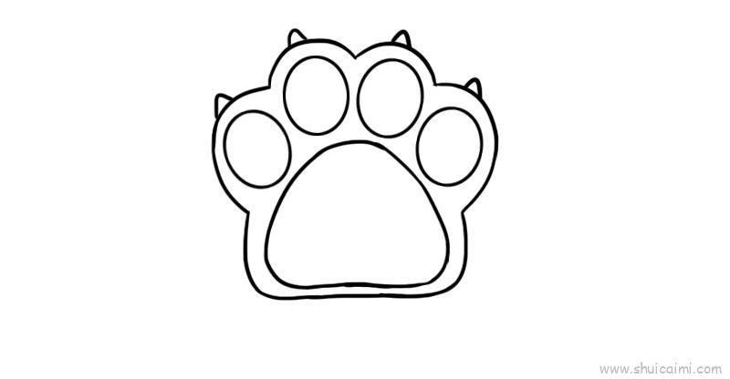 猫爪儿童画怎么画 猫爪简笔画画法