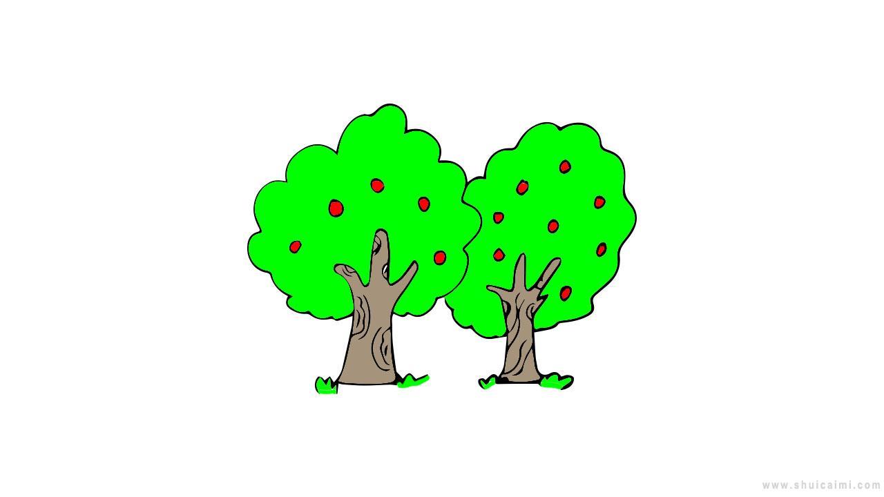 果园简笔画怎么画 果园简笔画顺序