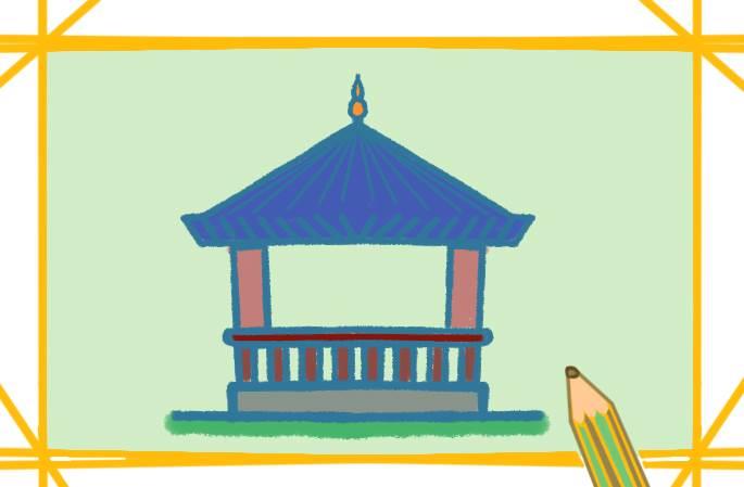 亭子简笔画图片大全 亭子简笔画图片大全简单