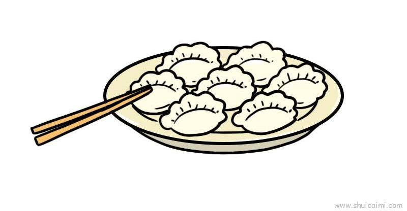 饺子儿童画怎么画 饺子简笔画简单