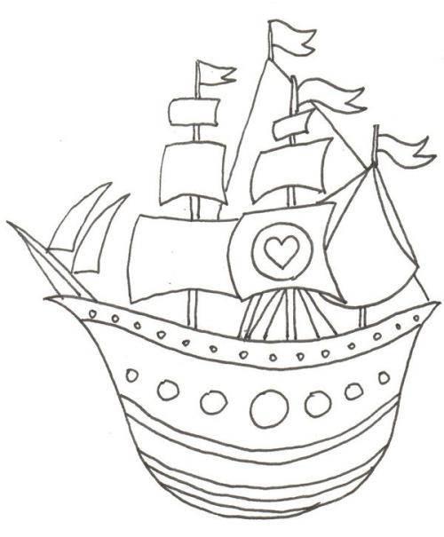 海盗船简笔画 海盗船简笔画简单