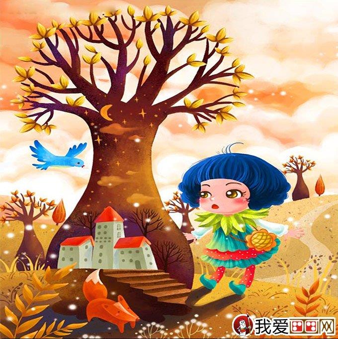 大树儿童 两幅有关大树的儿童插画简笔画怎么画 大树儿童 两幅有关大树的儿童插画简笔画画法