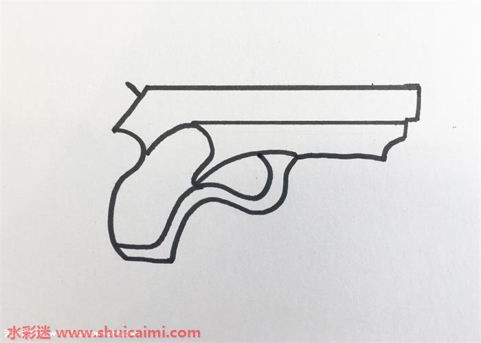 枪怎么画 枪简笔画图片带颜色