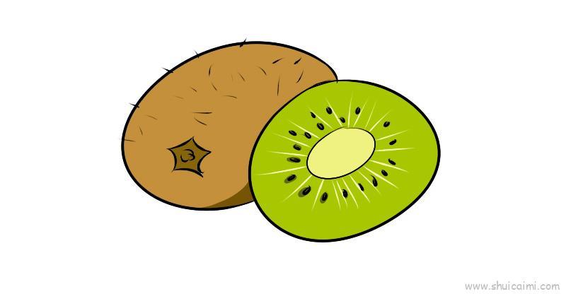 猕猴桃儿童画怎么画 猕猴桃简笔画好看