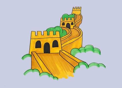 万里长城简笔画 万里长城简笔画图片