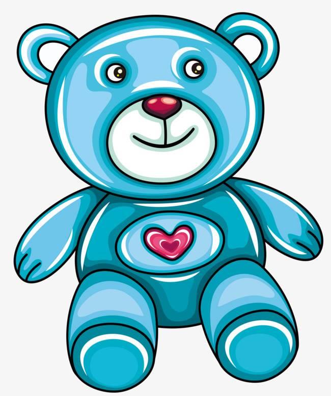 蓝色的草莓熊简笔画 蓝色草莓熊图片