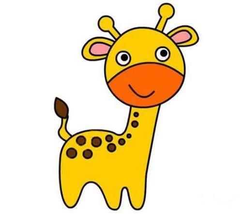 长颈鹿简笔画 长颈鹿简笔画彩色