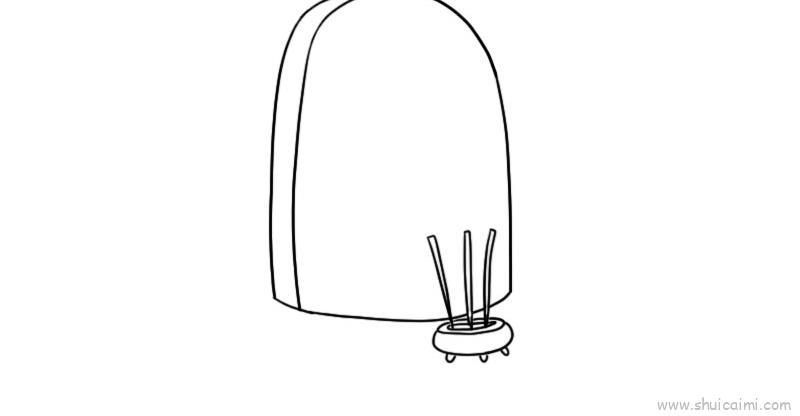 清明墓碑儿童画怎么画 清明墓碑简笔画好看