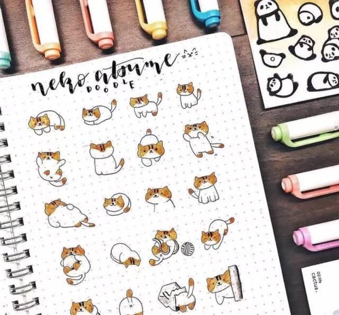 小猫简笔画可爱 趴着的小猫简笔画可爱