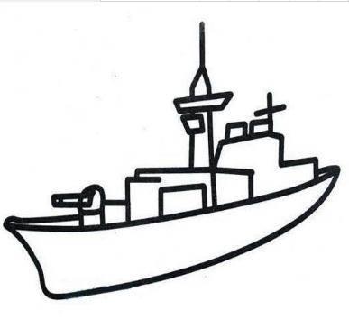 军舰简笔画 军舰简笔画儿童画
