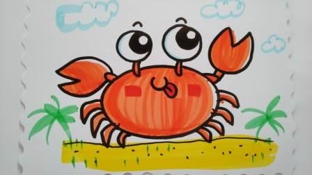 螃蟹的简笔画图片大全 螃蟹简笔画图片涂色