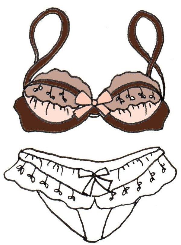 蕾丝Bra的简笔画怎么画 蕾丝Bra的简笔画简单