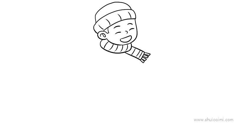 打雪仗儿童画怎么画 打雪仗简笔画简单