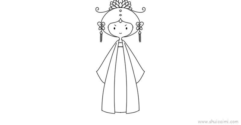 古装服饰儿童画怎么画 古装服饰简笔画图片大全