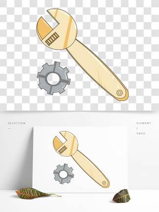 活动扳手简笔画 活动扳手怎么画