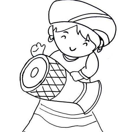 民族简笔画图片大全 民族简笔画图片大全集彩色