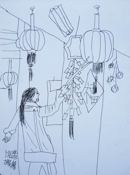 街道灯笼简笔画 街道灯笼简笔画怎么画