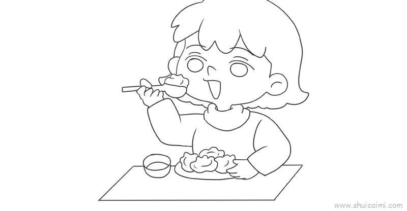 冬至食俗儿童画怎么画 冬至食俗简笔画图片大全