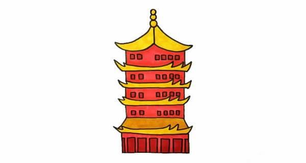 黄鹤楼简笔画 黄鹤楼简笔画小学生