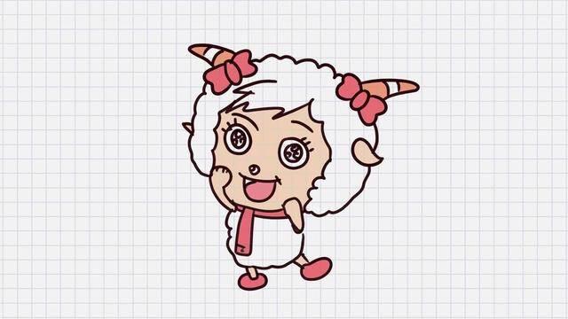 喜羊羊简笔画 喜羊羊简笔画可爱
